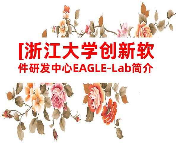 [浙江大学创新软件研发中心EAGLE-Lab简介
